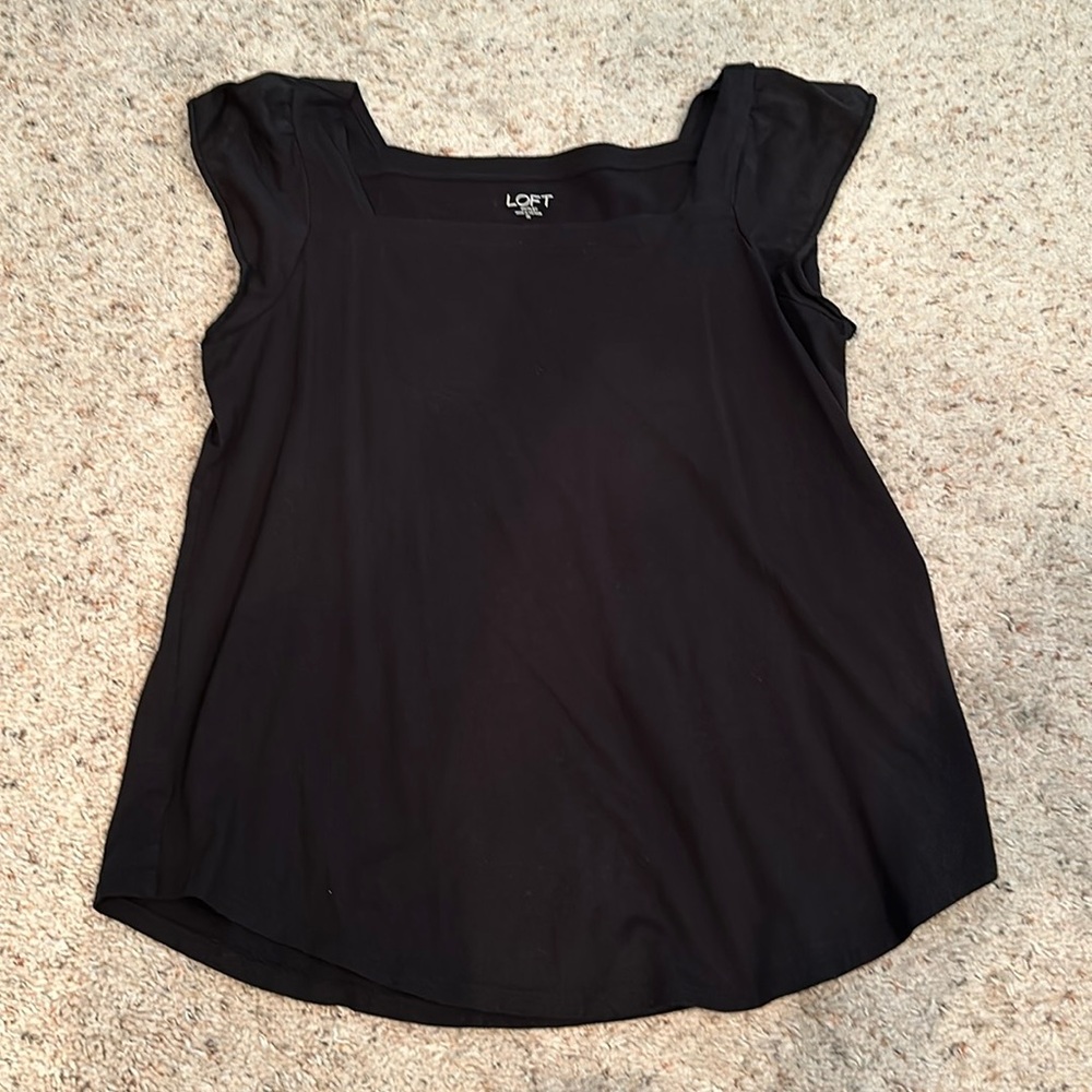 Loft outlet size medium black short sleeve boat neck